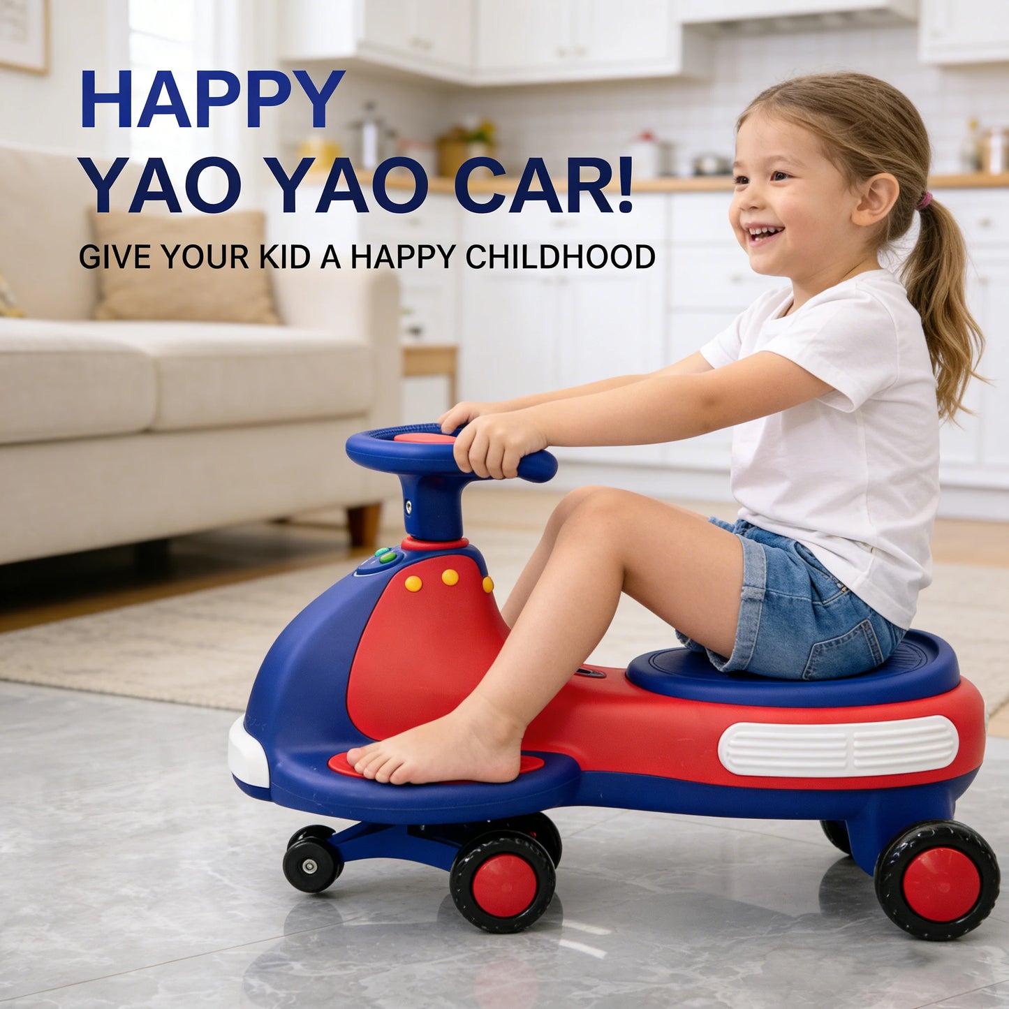 Plasma Car Ride On Vehicle For Kids With Steering Wheel