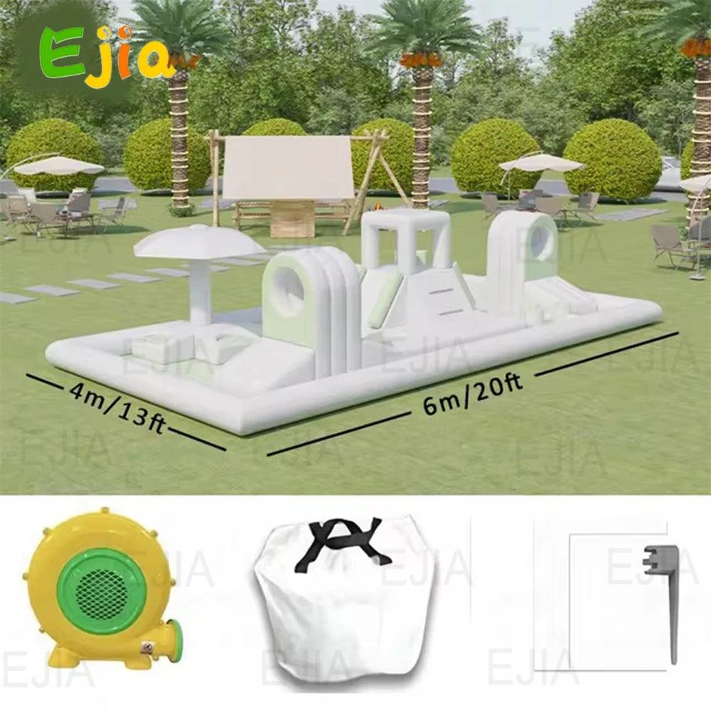 Commercial Inflatable Obstacle Course Bounce House Dry/Water Park Splash Pad Soft Play  Ball Pit Playground For Party Birthday