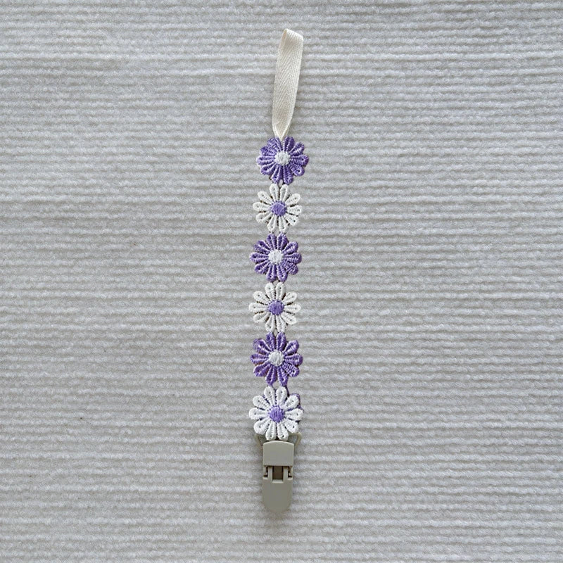 Daisy Pacifier Clips for Baby Anti Drop Chain Clip