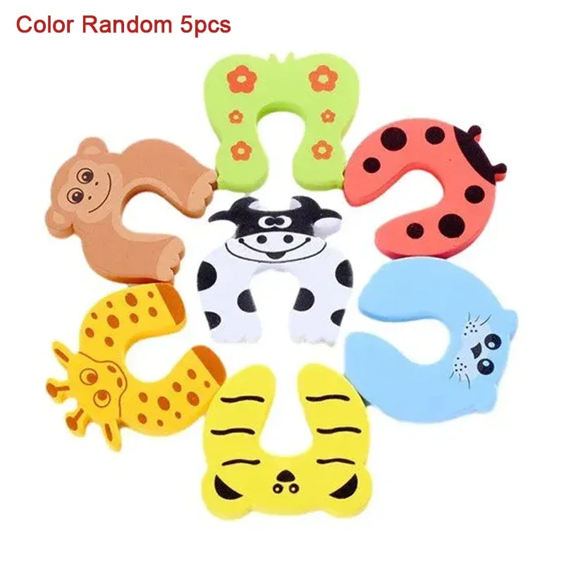 1/2/5/7PCS Child Safety Cartoon Pattern Protection Lock Finger Protector Door Stop Anti Pinch Hand Baby Safety