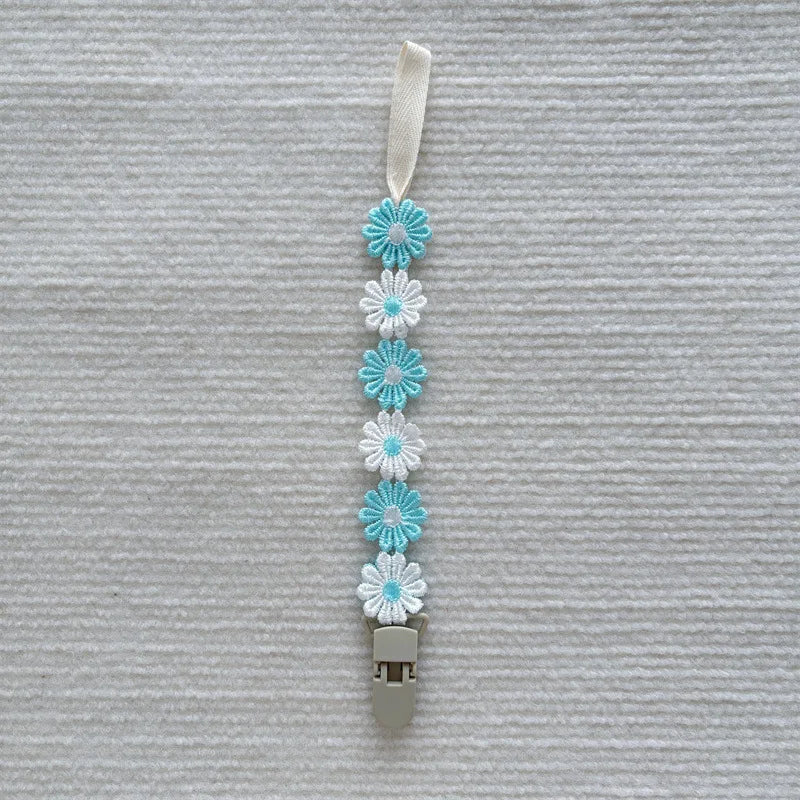 Daisy Pacifier Clips for Baby Anti Drop Chain Clip