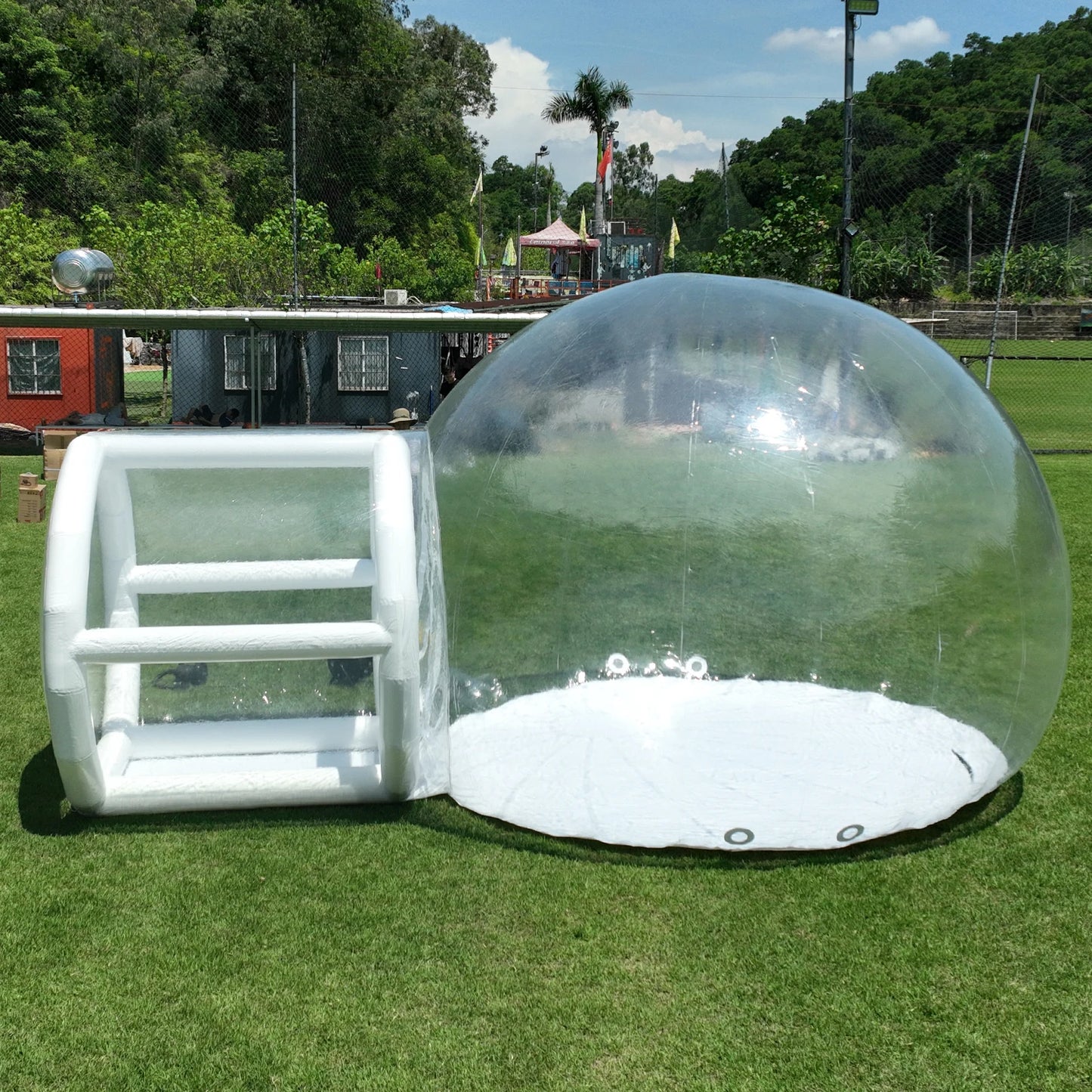 Inflatable 3M 10FT PVC Bubble House Inflatable Chlidren Toys Outdoor Commerical Castle With 750W Air Blower 100 balloons