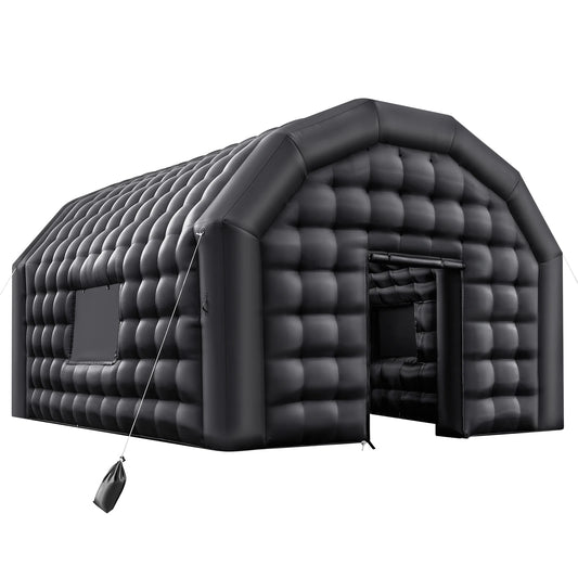 SucceBuy Inflatable Nightclub Inflatable Party Tent with Blower & Sandbag Ventilated Blow up Night Club with Windows for Party