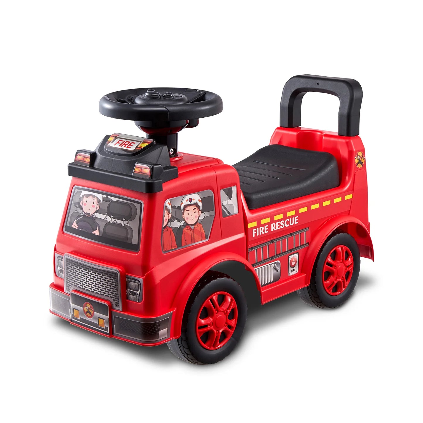 SucceBuy Ride On Push Car For Toddlers With Music Steering