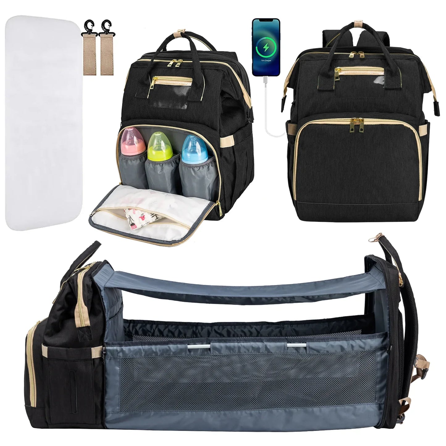 Diaper Bag Backpack with Changing Station Baby Bags for Girls Boys New Mom Gifts Pañaleras Para Bebe Baby Girl Newborn Essentials Must Haves Baby Shower Gifts Baby Registry