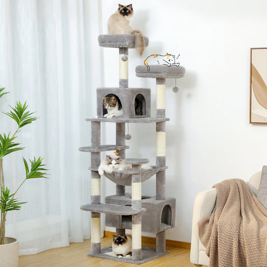 PAWZ Road Five-Tier Cat Tree With Scratching Posts And Perches