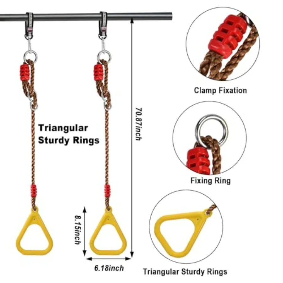 YAO HUI HUANG Backyard Kids Swing Set With EVA Discs