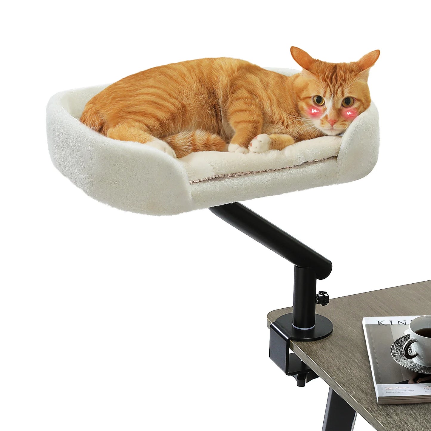 PAWZ Road Cat Desk Bed 360-Degree Rotatable Stand Plush Hammock