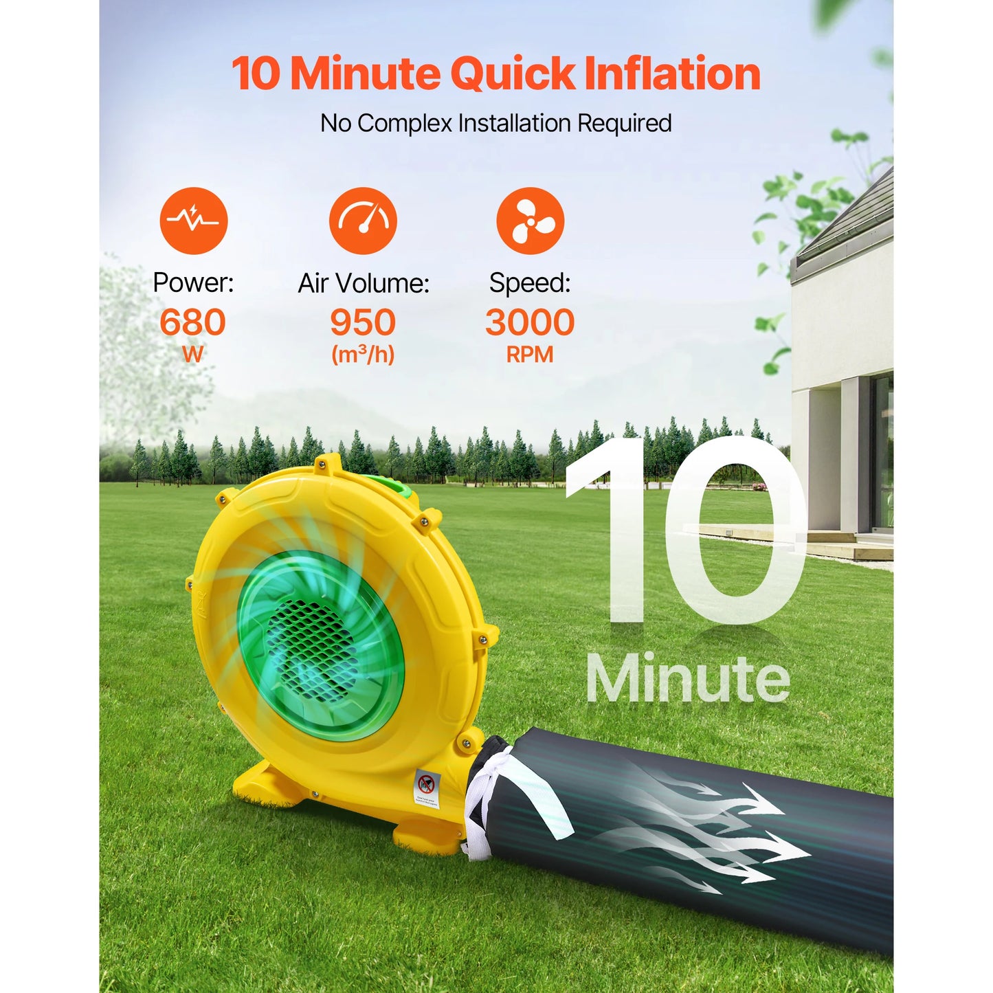 SucceBuy Inflatable Nightclub Tent With Blower And Ventilated Windows