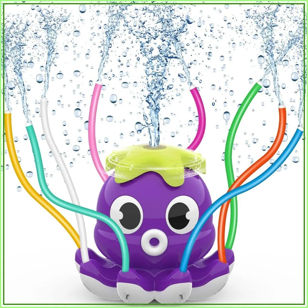 Kids Outdoor Water Sprinkler Toy - 8 Wiggle Tubes, Attaches to Garden Hose, Summer Backyard Fun for Ages 3+