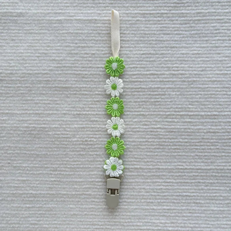 Daisy Pacifier Clips for Baby Anti Drop Chain Clip