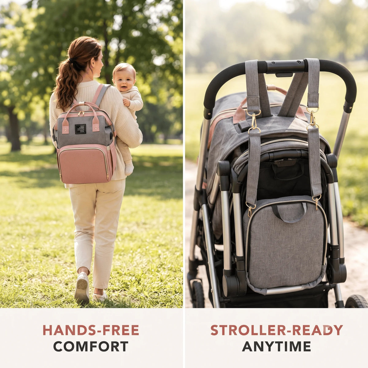 Multi Functional Diaper Backpack With Usb Port And Insulated Organizers
