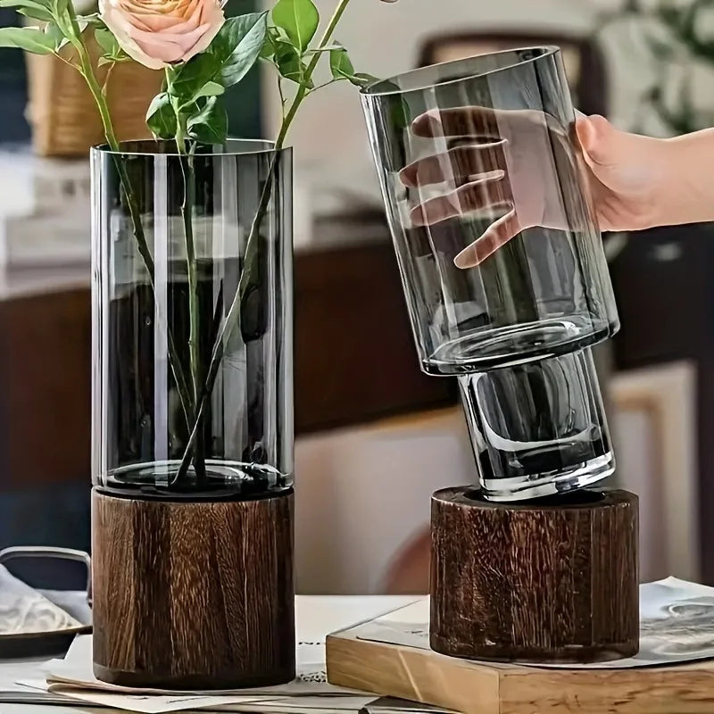 Elegant Retro Glass Vase Decor For Living Room Centerpiece
