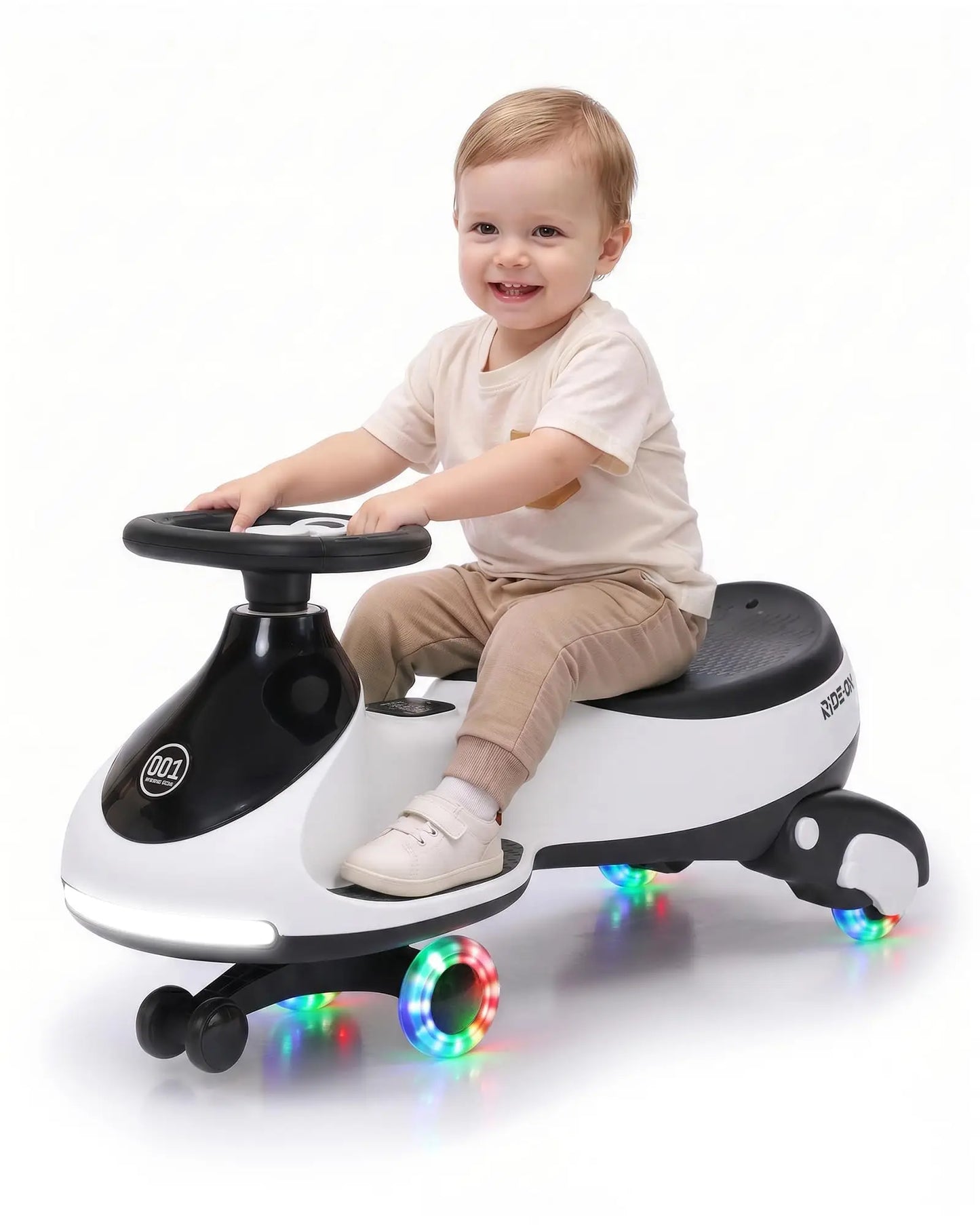 Ride On Electric Wiggle Car For Kids 12V 2-In-1 Indoor