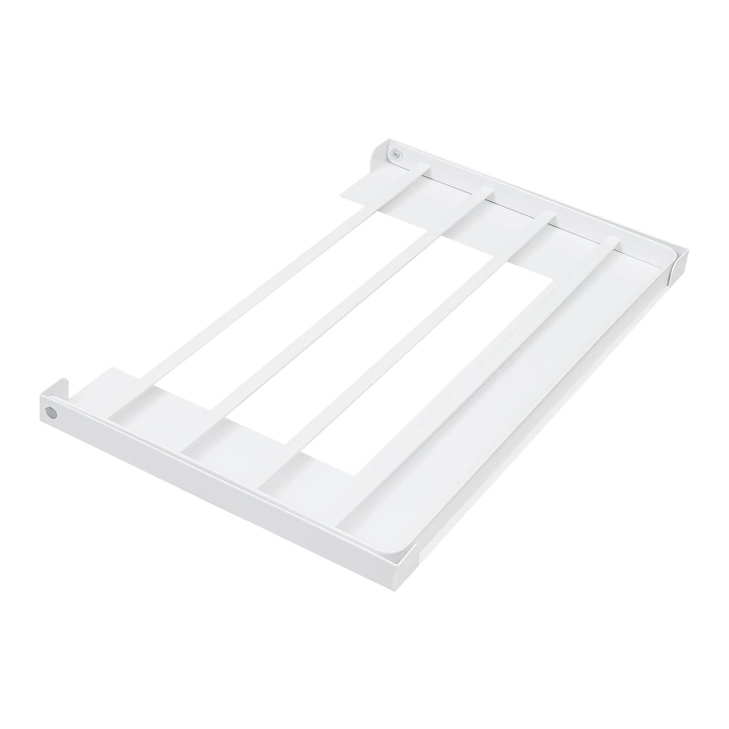 Foldable Magnetic Shelf Portable Wall Mount Magnet Rack Washing Machine Side Shelf Space Saving Storage Organizer for Laundry Room Bathroom Kitchen Fridge White