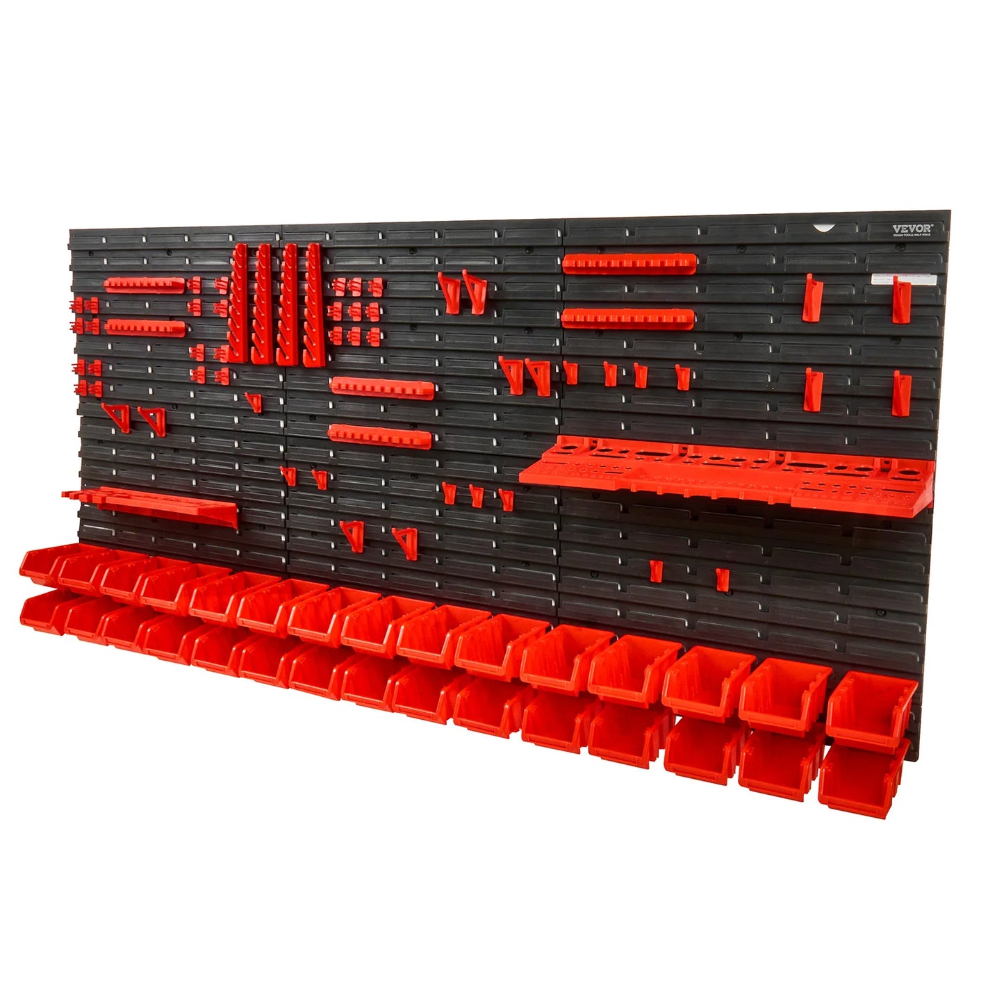 SucceBuy Wall Mounted Storage Bins Rack For Garage And Workshop