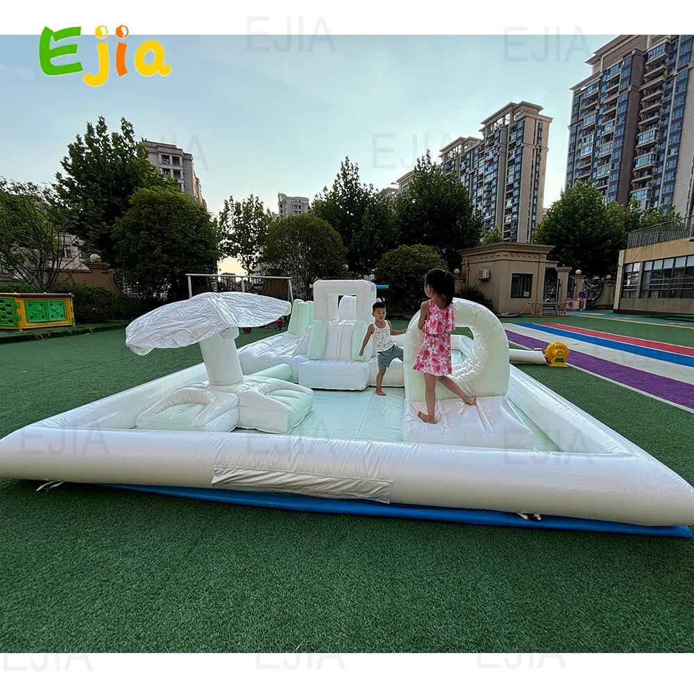 Commercial Inflatable Obstacle Course Bounce House Dry/Water Park Splash Pad Soft Play  Ball Pit Playground For Party Birthday