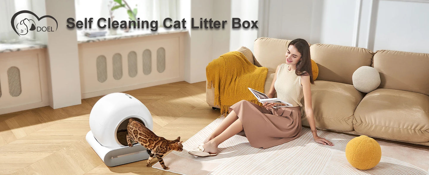 DOEL Automatic Self Cleaning Cat Litter Box App WiFi