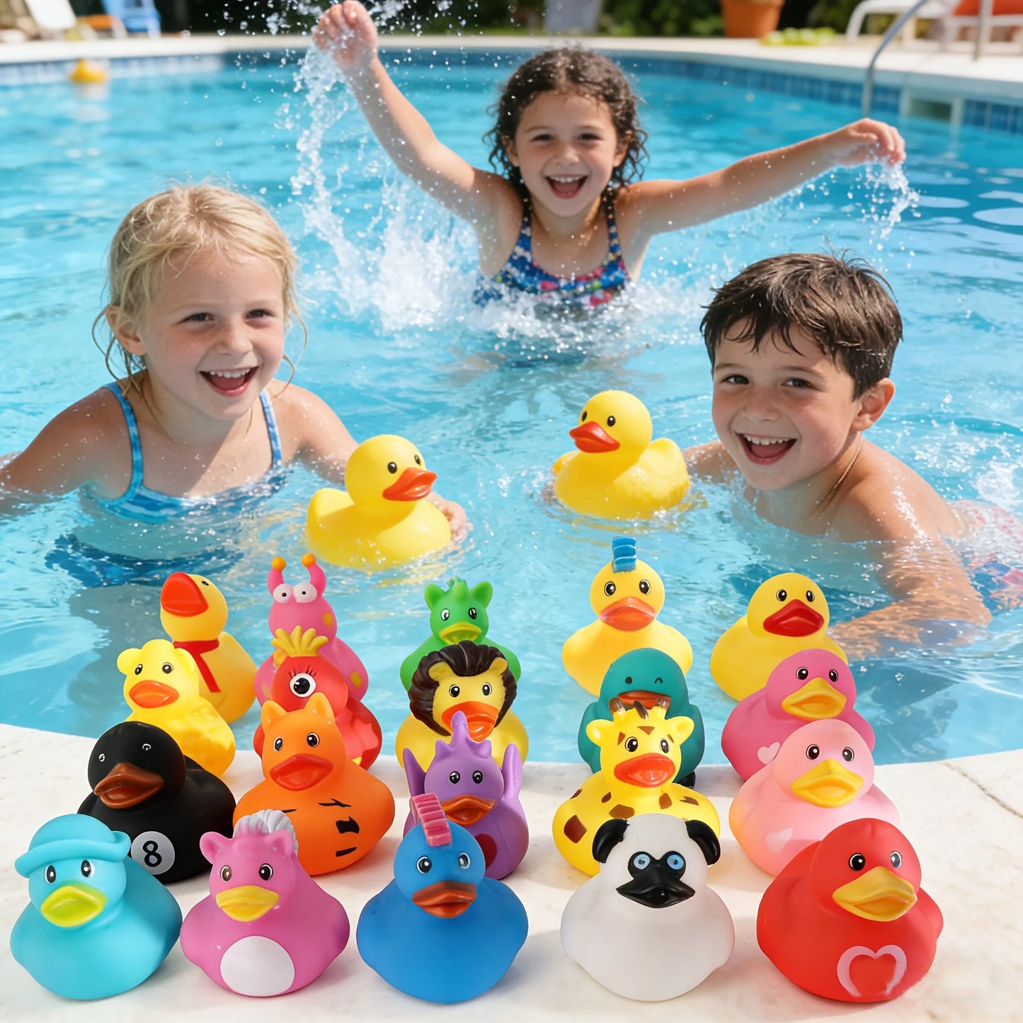 100/200pcs Ducks In Box, Assortment Ducks Bulk For Cars Ducking, 2" Mini Duckies For Toddler Bath Toys, Pool Toys Birthday Gifts Multi-Item Party Favor Packs JUYHGV
