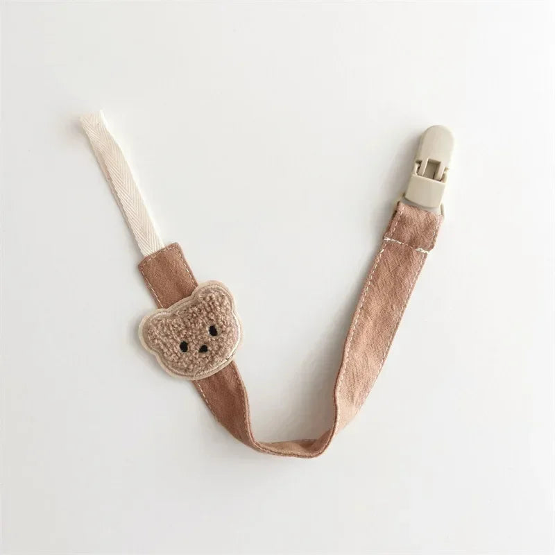 Cute Bear Pacifier Clip Chain for Teething and Soother Holder