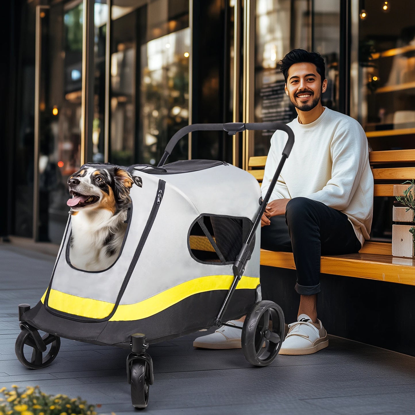 Bingopaw Portable Dual Entry All Terrain Pet Stroller