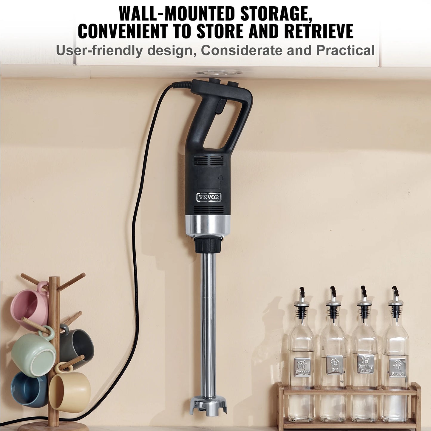 Succebuy Commercial Immersion Blender 500W Heavy Duty