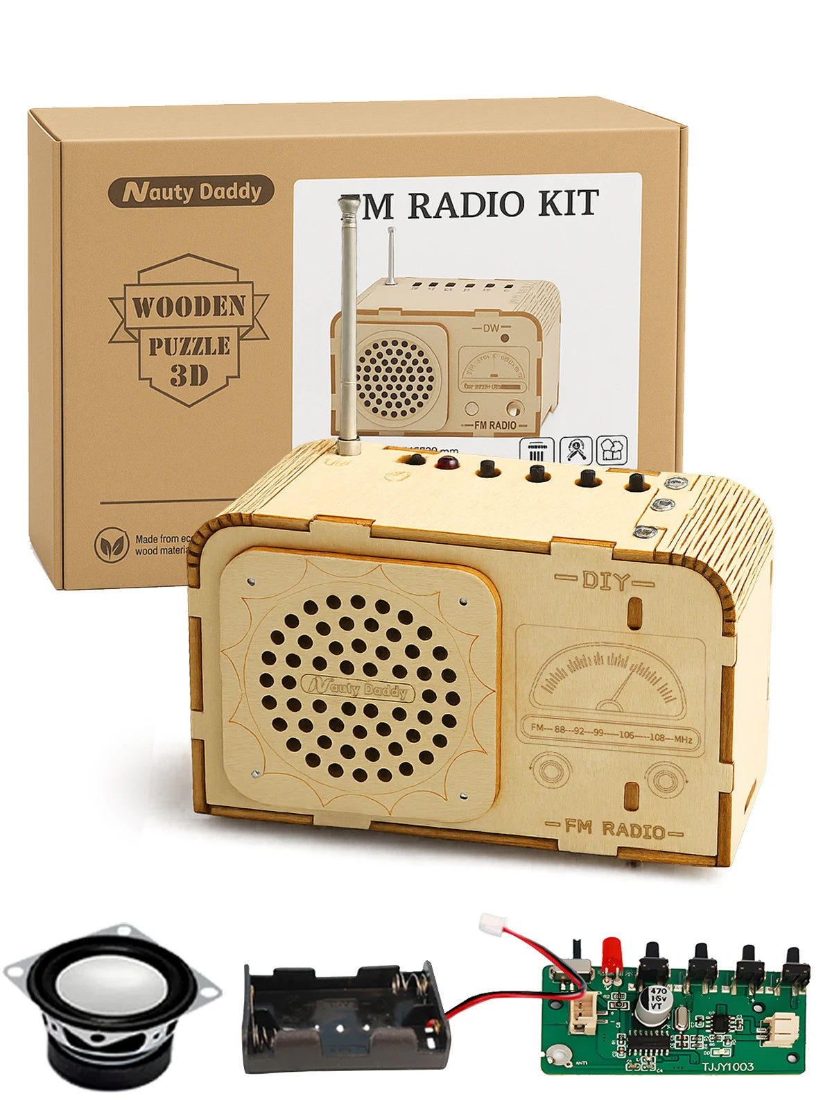 STEM Toys for Kids Age 8-14, Science Kits Educational DIY Radio Building Set - Wooden 3D Puzzle Electronics for 8-12 Year Olds