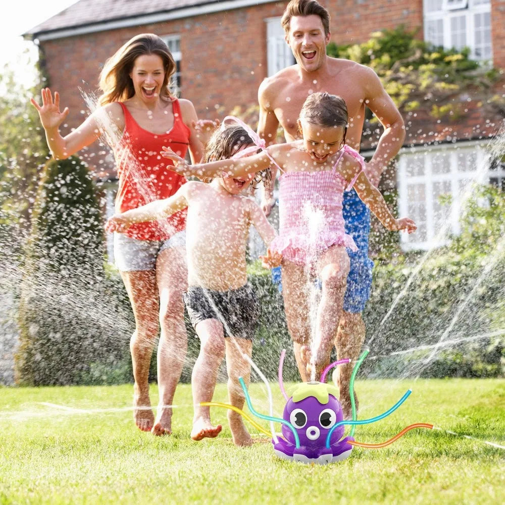 Kids Outdoor Water Sprinkler Toy - 8 Wiggle Tubes, Attaches to Garden Hose, Summer Backyard Fun for Ages 3+