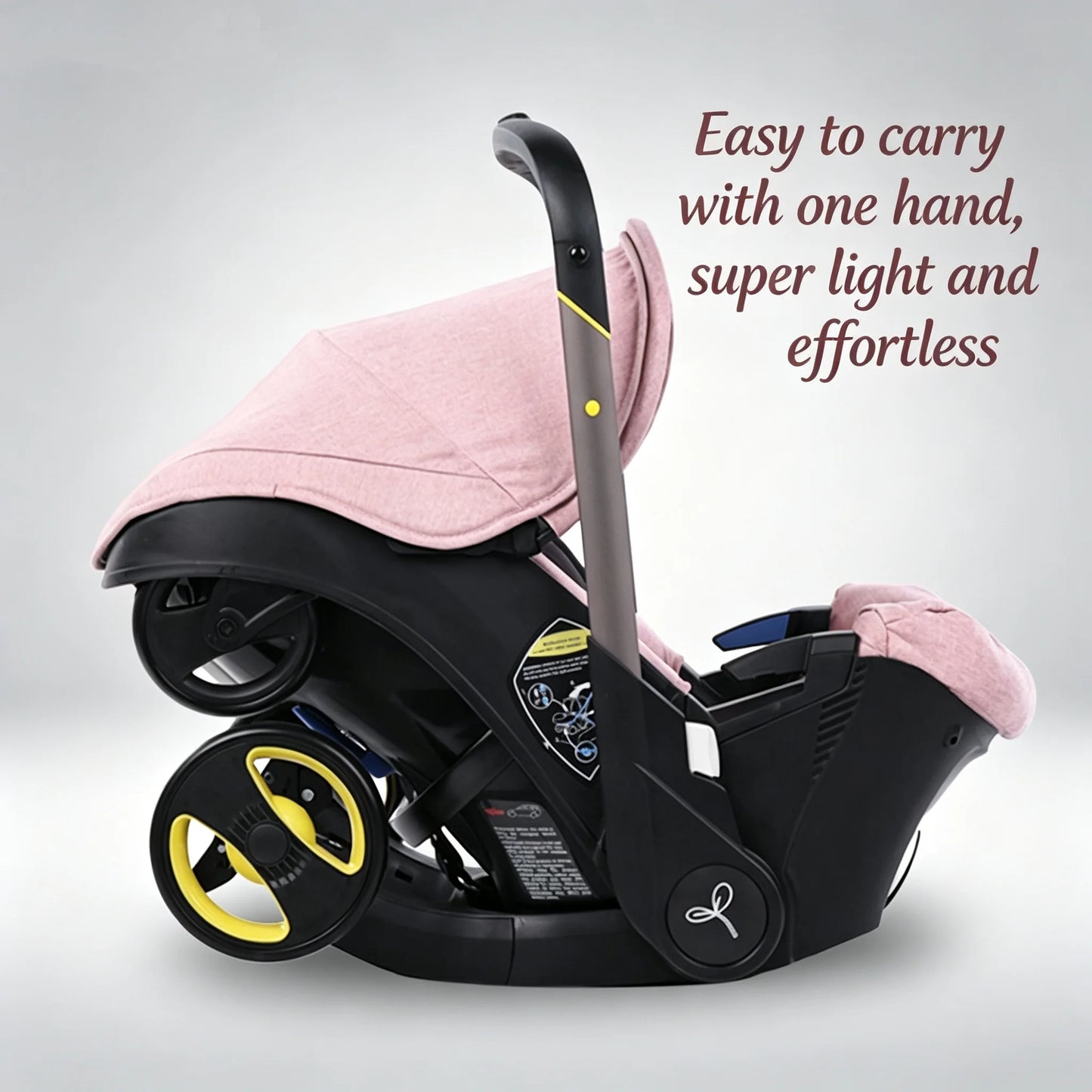 Lightweight Foldable Baby Stroller Featuring Reversible Bassinet And Sunshade