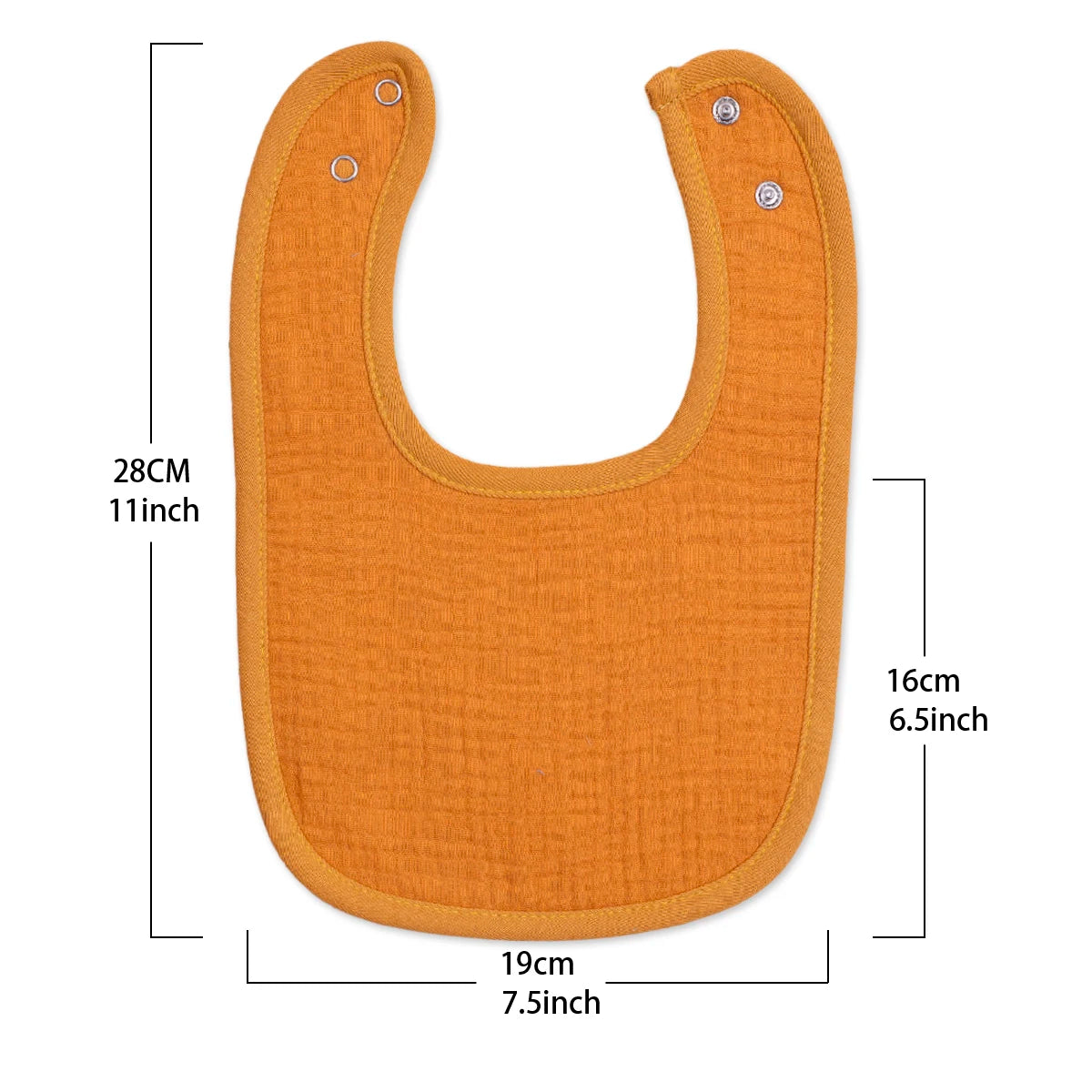 Super Absorbent Muslin Bandana Bibs for Baby with Adjustable Snaps