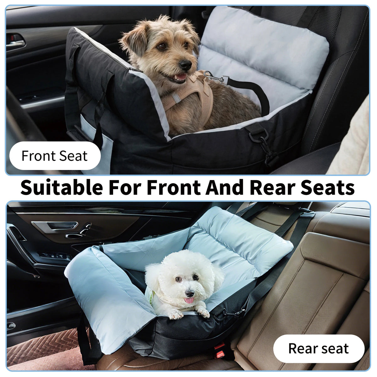 Borwart Portable Dog Car Seat With Safety Belt Removable Cover