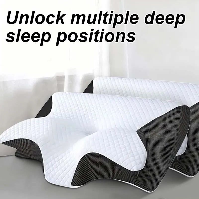 Necessities with Butterfly，Soft Neck Support Massage Pillow, A Slow Rebound Pillow, Deep Sleep Neck Pillow, Suitable for Comfort