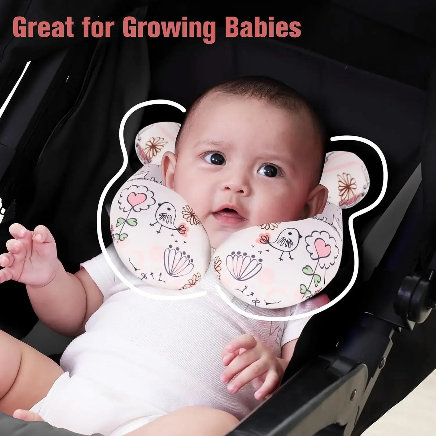 Baby Neck Support Pillow For Car Seat Stroller And Travel
