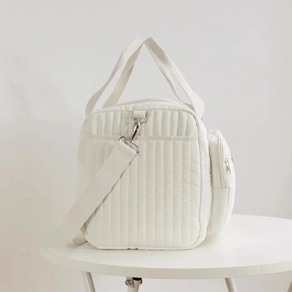 Large Mommy Bag Maternity Baby Diaper Storage Bag Multi-pocket Zipper Handbag W/ Adjustable Strap Baby Items Organizer for Hospi