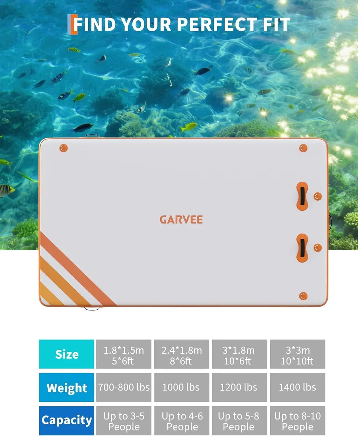 Inflatable Floating Dock For Lakes And Beaches Non Slip Surface