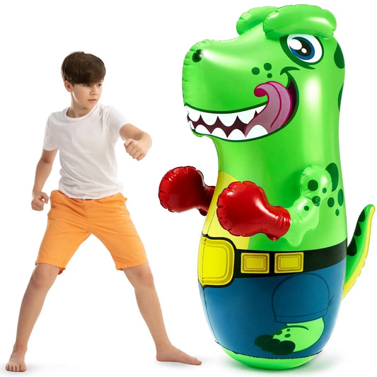Joyfy Inflatable T Rex Dinosaur Punching Bag With Bounce Action