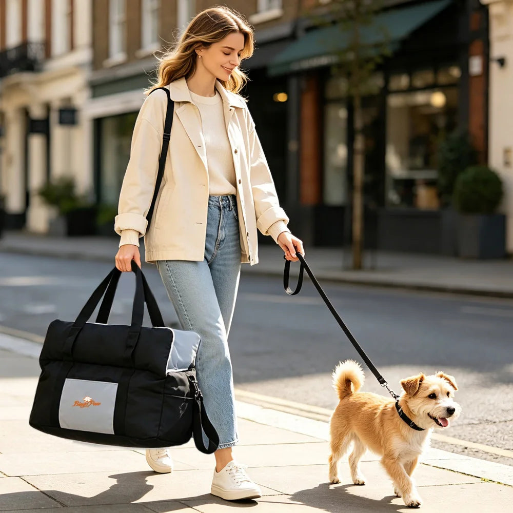 Borwart Portable Dog Car Seat With Safety Belt Removable Cover