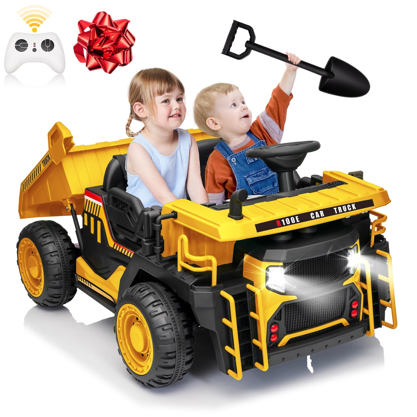 Joyracer Electric Powered Ride On Remote Control Dump Truck Kids