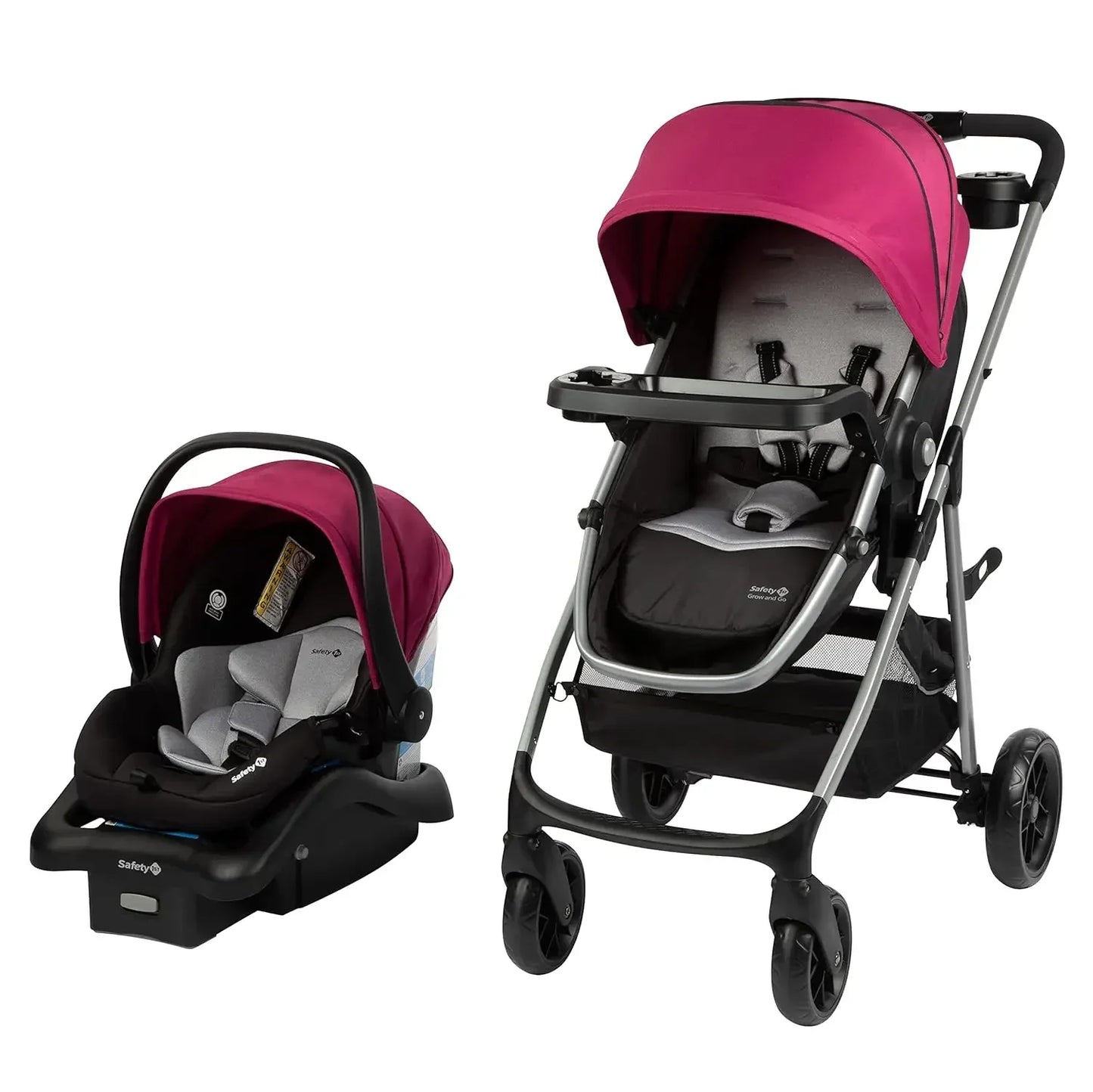 HOT Tools.8-in-1 Car Seat Stroller Combo, Baby Stroller Travel Systems for Infants 4-30 lbs, Stroller and Carseat Combo Set, Orc