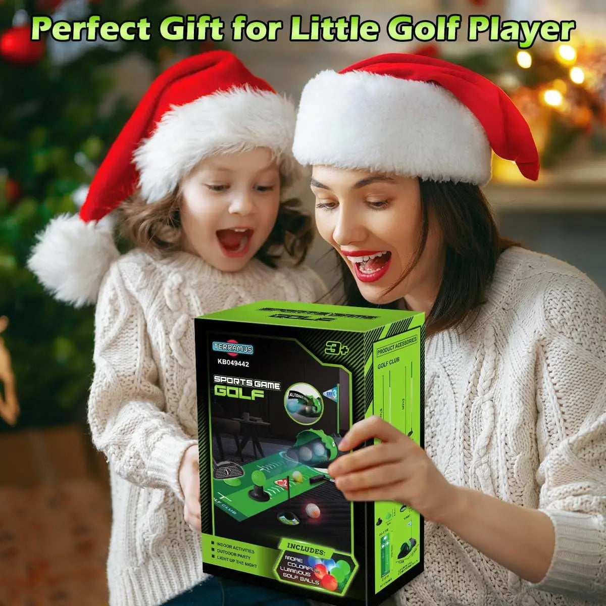 VATOS Night Light Golf Balls Kids Toy Set Auto Return
