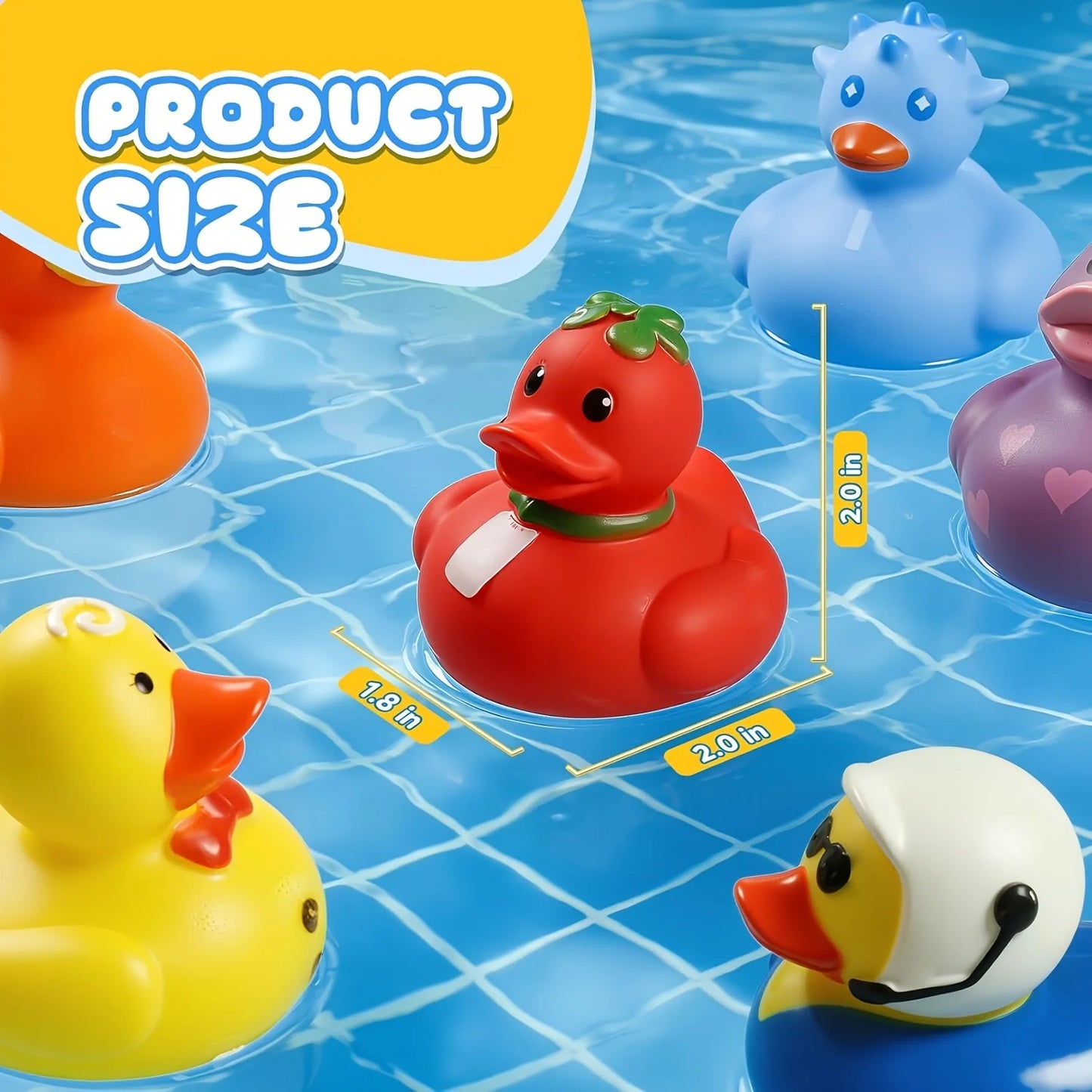 100/200pcs Ducks In Box, Assortment Ducks Bulk For Cars Ducking, 2" Mini Duckies For Toddler Bath Toys, Pool Toys Birthday Gifts Multi-Item Party Favor Packs JUYHGV
