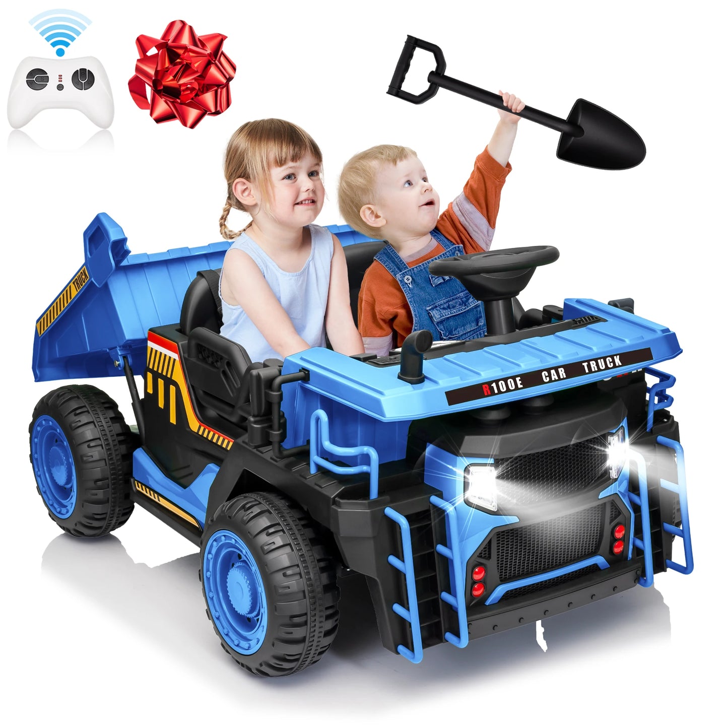Joyracer Electric Powered Ride On Remote Control Dump Truck Kids