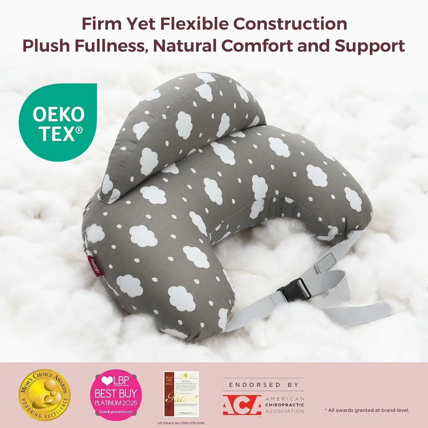 Breastfeeding Nursing Pillow With Safety Fence Removable Cover