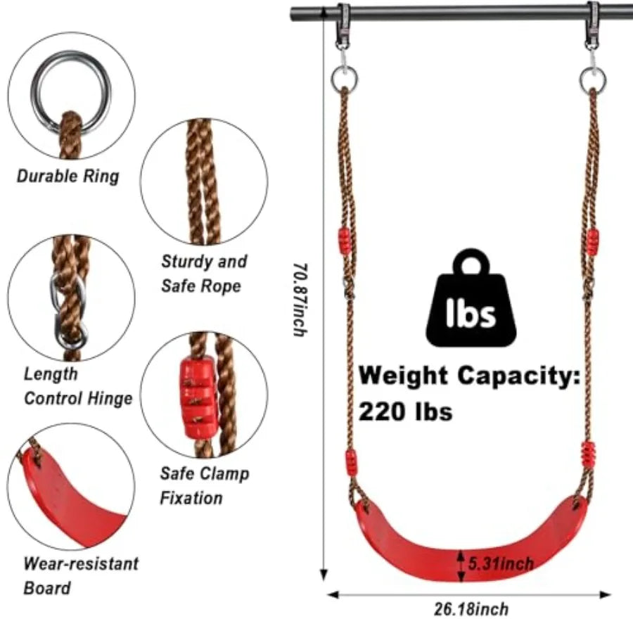 YAO HUI HUANG Backyard Kids Swing Set With EVA Discs