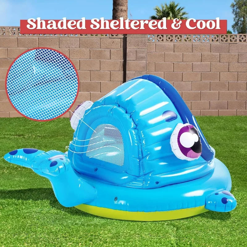 Joyfy Whale Inflatable Kiddie Pool Shade Tent For Toddlers