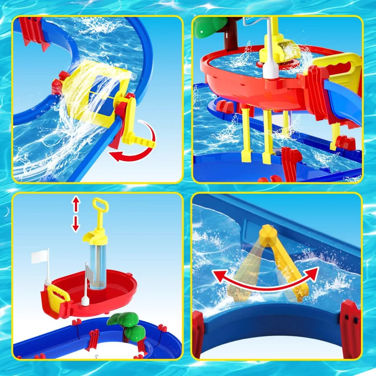 VATOS Water Table For Kids 2 Tier Playset With Pump