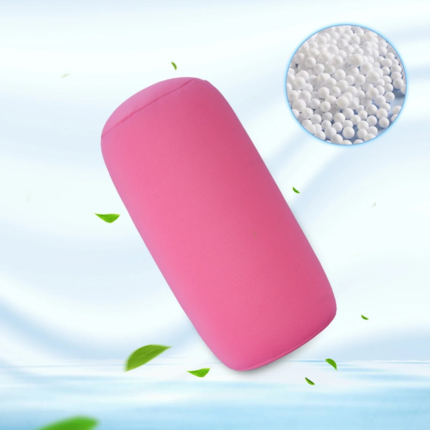 Mini Microbead Back Cushion Roll Throw Pillow Travel Home Sleep Neck Support Comfortable Home Seat Pillow
