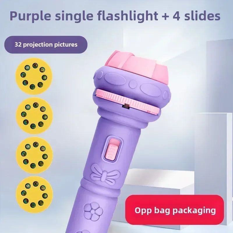 Flashlight Projector Torch Lamp Toy Cute Cartoon Creativity Toy Torch Lamp Flashlight Projector Toy Baby Sleeping Story Book