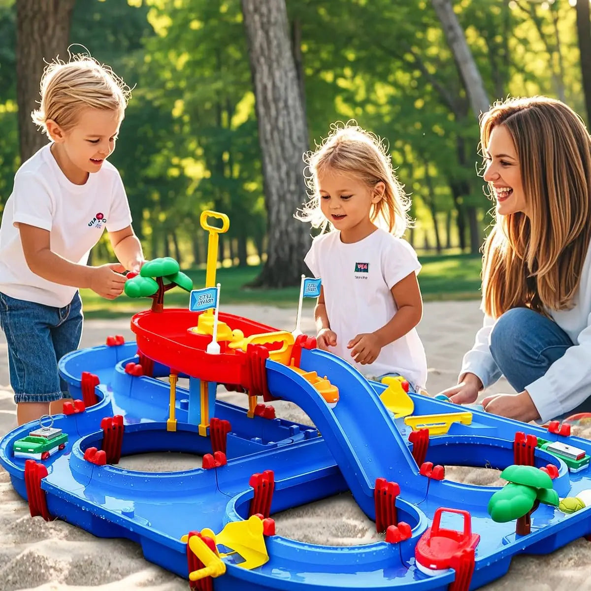 VATOS Water Table For Kids 2 Tier Playset With Pump