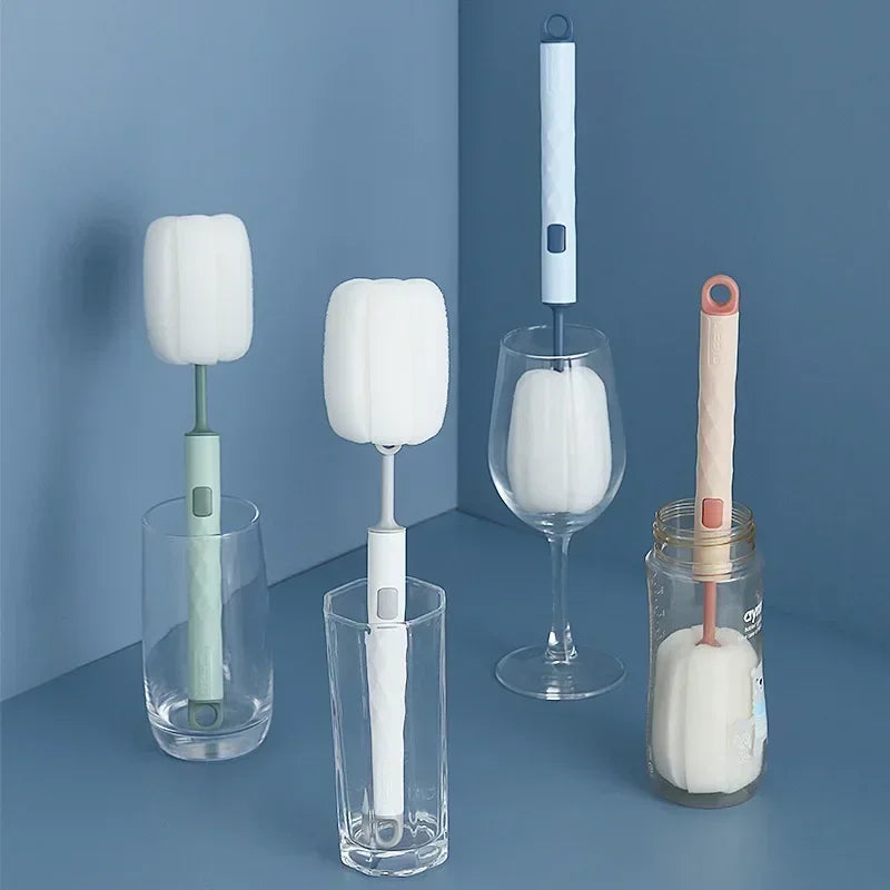 Removable Sponge Baby Bottle Brush For Easy Cup Cleaning